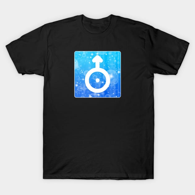 Uranus Planet Symbol Square Monogram T-Shirt by bumblefuzzies